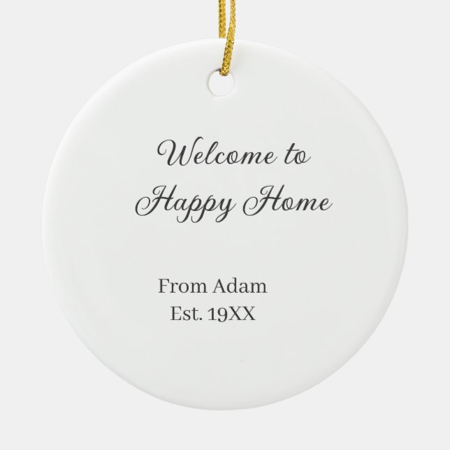 Adorno De Cerámica Welcome to home real estate house inauguration est (Frente)