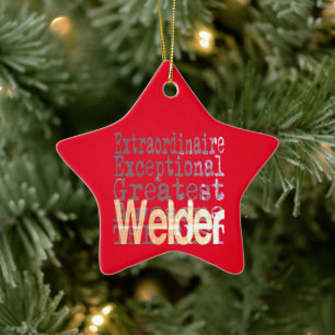 Adorno De Cerámica Welder Extraordinaire