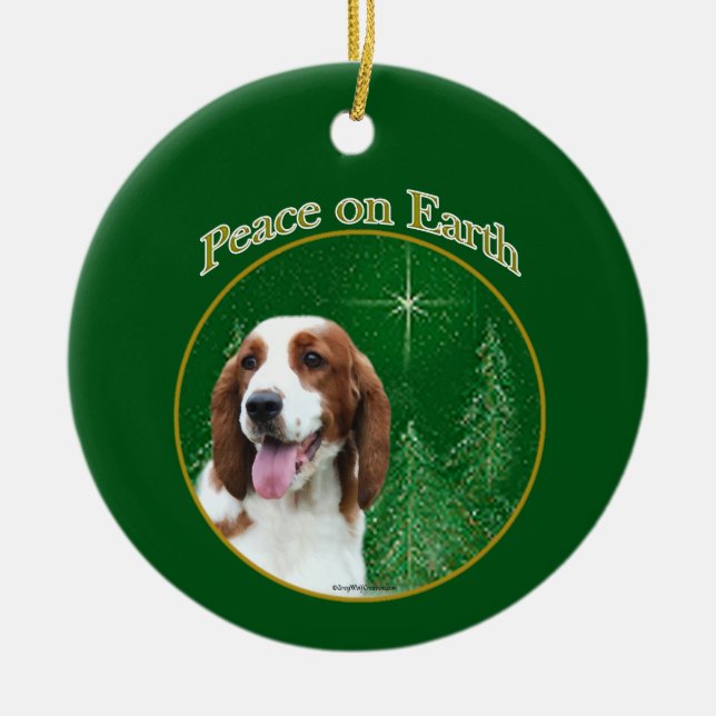 Adorno De Cerámica Welsh Springer Spaniel Peace (Frente)