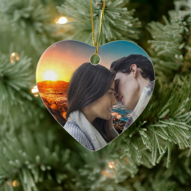 Adorno De Cerámica We're Engaged Personalized Ornament Heart Keepsake (Árbol)