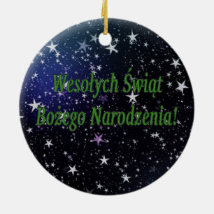 Adorno De Cerámica ¡Wesołych Świąt…! Felices Navidad en gf polaco