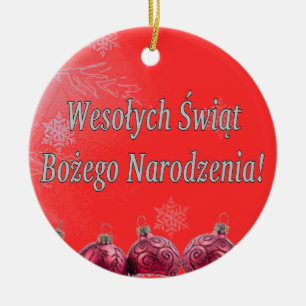 Adorno De Cerámica ¡Wesołych Świąt…! Felices Navidad en wf polaco