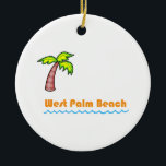 Adorno De Cerámica West Palm Beach<br><div class="desc">Disfrute de unas vacaciones tropicales en una playa de palmeras.</div>