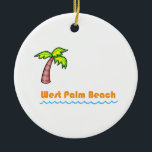 Adorno De Cerámica West Palm Beach<br><div class="desc">Disfrute de unas vacaciones tropicales en una playa de palmeras.</div>