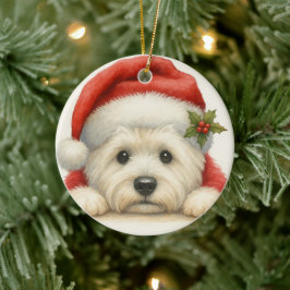 Adorno De Cerámica Westie Adorable