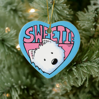 Adorno De Cerámica Westie Sweetie