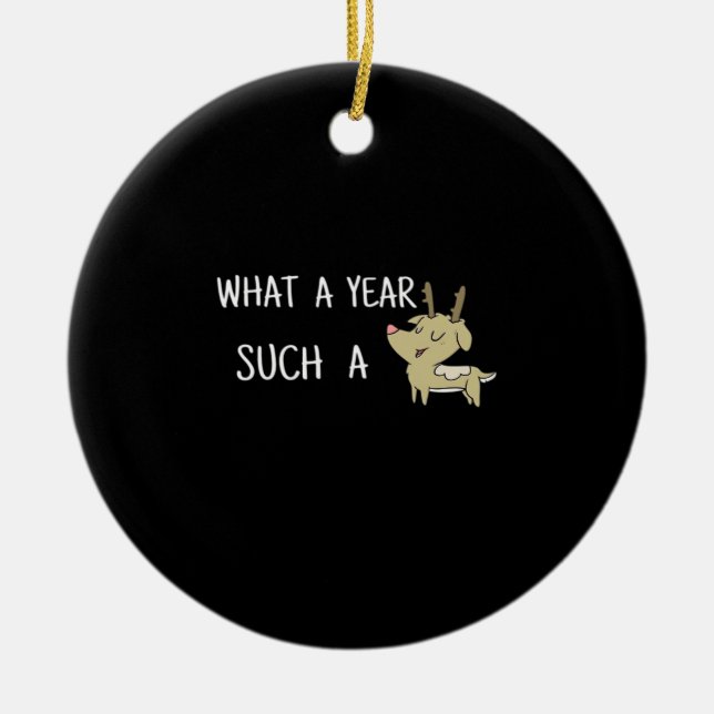 Adorno De Cerámica What A Fun Deer Moment Retro Style (Frente)