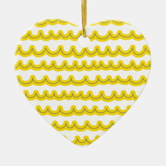 Adorno De Cerámica Whimsical Ocean Waves Amarillo