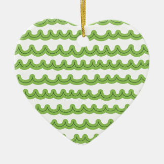 Adorno De Cerámica Whimsical Ocean Waves Green