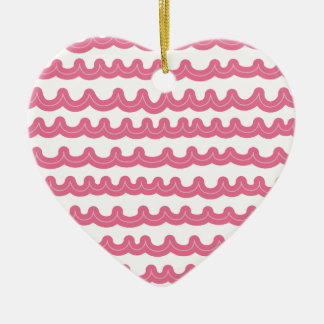 Adorno De Cerámica Whimsical Ocean Waves Pink