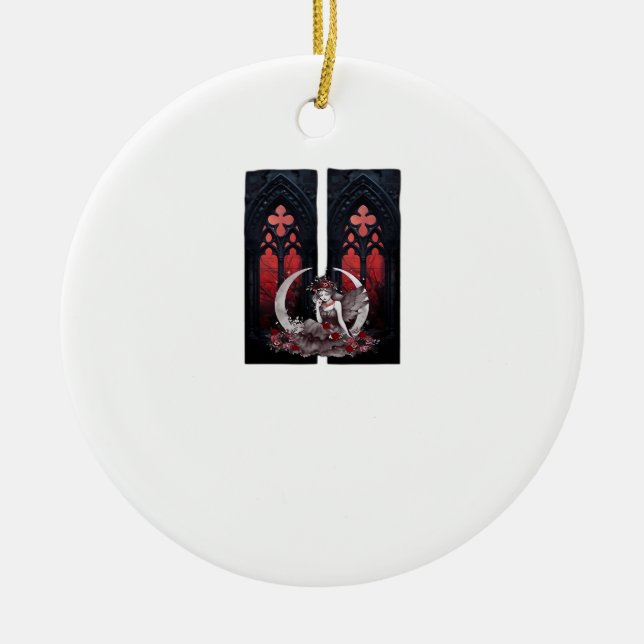 Adorno De Cerámica Whimsigoth Fairy Gótico Style Classic (Frente)