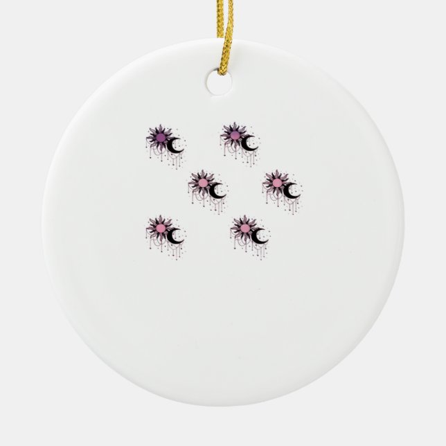 Adorno De Cerámica Whimsigoth Sun Moon Witchen (Frente)