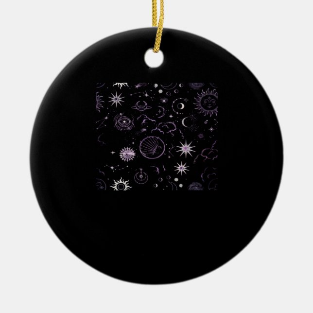 Adorno De Cerámica Whimsigoth Sun Moon Witchen Classic (Frente)