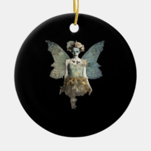 Adorno De Cerámica Whimsigoth Zombie Fairy Old Timey Gothic Moody Art