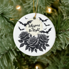 Adorno De Cerámica Whispers in the Night - Gothic Full Moon Ornament