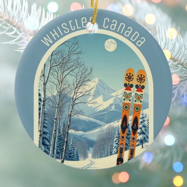 Adorno De Cerámica Whistler British Columbia Canada ski souvenir  (Subido por el creador)