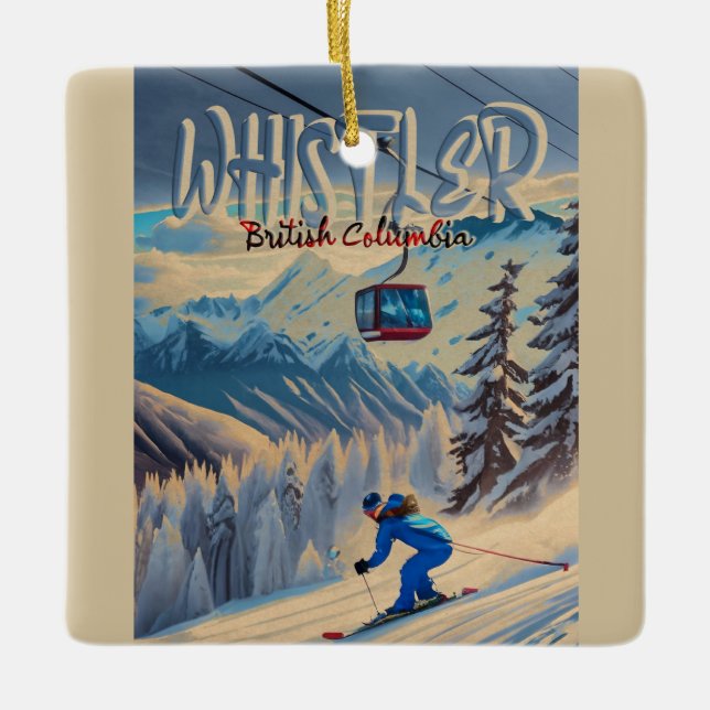 Adorno De Cerámica Whistler Vancouver Columbia Británica Canadá 1950 (Anverso)