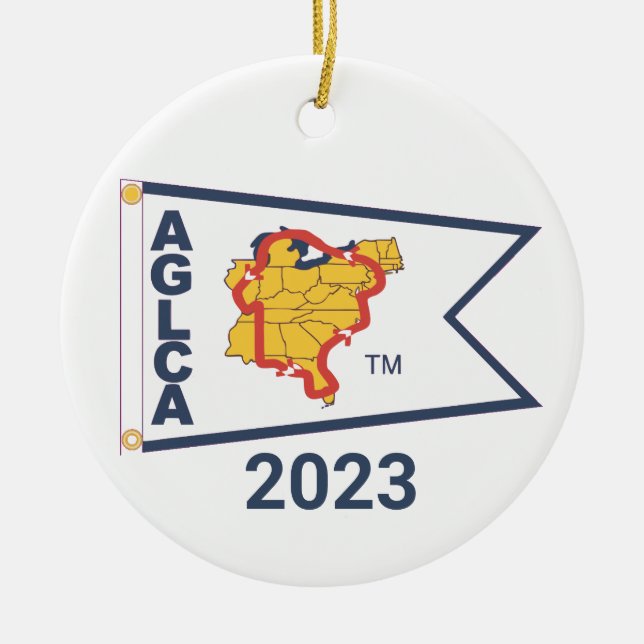 Adorno De Cerámica White Burgee (2023) Ceramic Ornament (Frente)