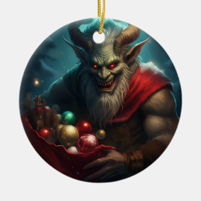 Adorno De Cerámica Wicked Krampus  (Frente)