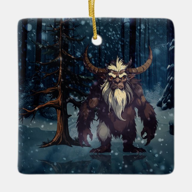Adorno De Cerámica Wicked Krampus  (Anverso)
