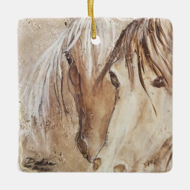Adorno De Cerámica "Wild Spirit" Mustang Ceramic Ornament (Anverso)