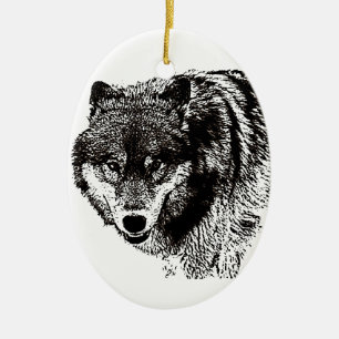 Adorno De Cerámica Wild Wolf