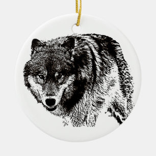 Adorno De Cerámica Wild Wolf