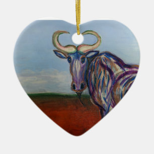 Adorno De Cerámica Wildebeest