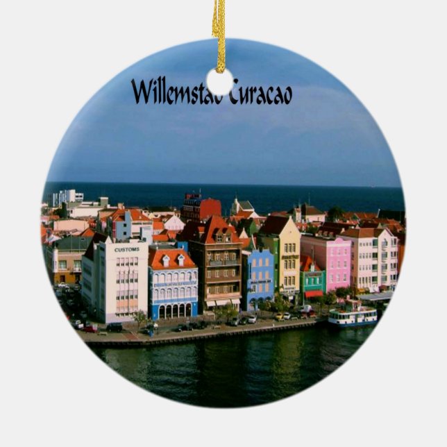 Adorno De Cerámica Willemstad Curaçao (Atrás)