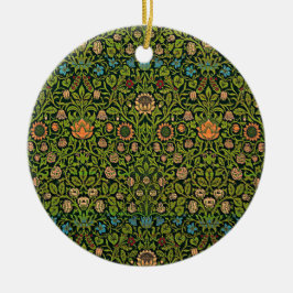 Adorno De Cerámica William Morris - Columbina, verde oscuro,