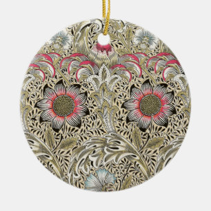 Adorno De Cerámica William Morris Corncockle Floral Antiguo