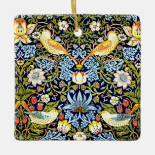 Adorno De Cerámica William Morris: diseño vintage de Strawberry Thief