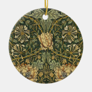 Adorno De Cerámica William Morris Honeysuckle Green Floral