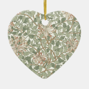 Adorno De Cerámica William Morris Honeysuckle Green Floral