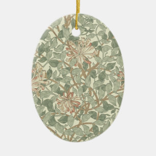 Adorno De Cerámica William Morris Honeysuckle Green Floral