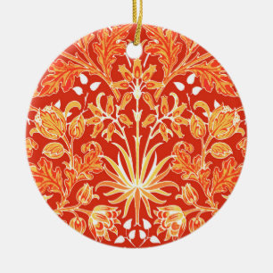 Adorno De Cerámica William Morris Hyacinth Print, Naranja mandarín
