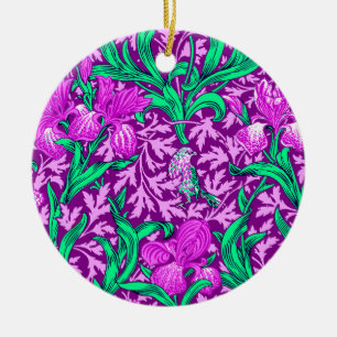 Adorno De Cerámica William Morris Irises, Amethyst Purple