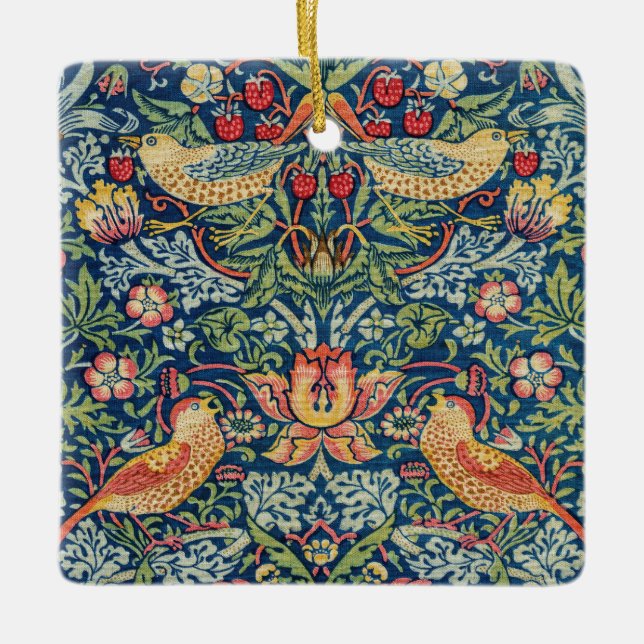 Adorno De Cerámica William Morris - Ladrón de fresas (Anverso)