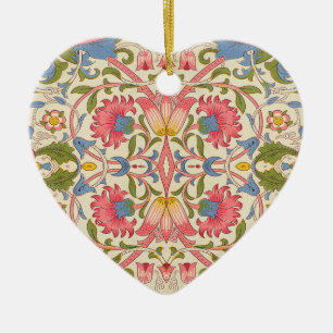 Adorno De Cerámica William Morris Lodden Estampado Floral Pastel