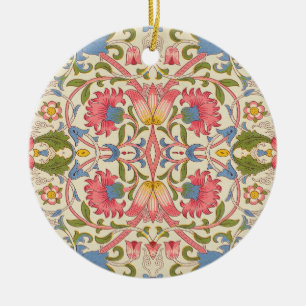 Adorno De Cerámica William Morris Lodden Patrón Floral Pastel