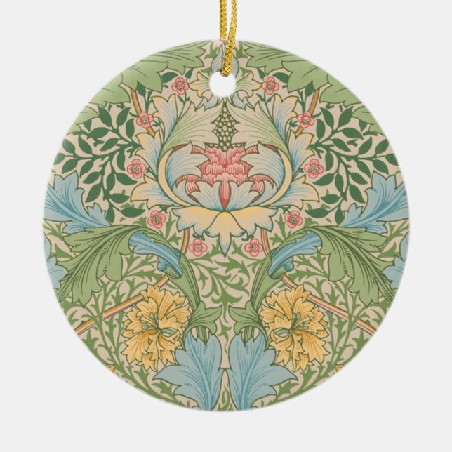 Adorno De Cerámica William Morris Myrtle Flor Floral Botánica (Frente)