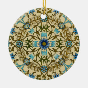 Adorno De Cerámica William Morris- Patrón antiguo de vid y flor de 18