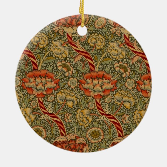 Adorno De Cerámica William Morris Wandle English Floral Design (Atrás)