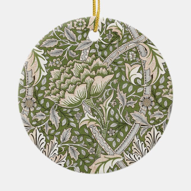 Adorno De Cerámica William Morris Windrush floral clásico (Frente)