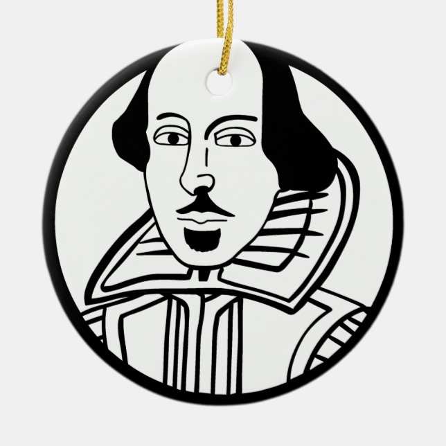Adorno De Cerámica William Shakespeare (Frente)