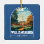 Adorno De Cerámica Williamsburg Virginia Travel Art Vintage<br><div class="desc">Diseño de viajes de vector retro de Williamsburg. Williamsburg,  una ciudad del estado de Virginia en los Estados Unidos,  fue la capital de la colonia de Virginia entre 1699 y 1780 y tuvo un rol significativo en la Revolución Americana.</div>