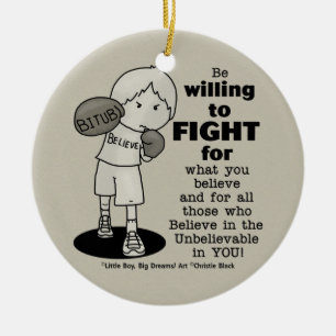 Adorno De Cerámica Willing to Fight