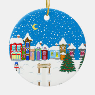 Adorno De Cerámica Willow Nook para los Navidades