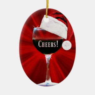 Adorno De Cerámica Wine Cheers