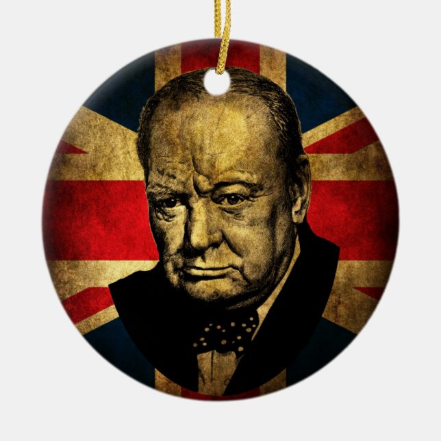 Adorno De Cerámica Winston Churchill (Frente)